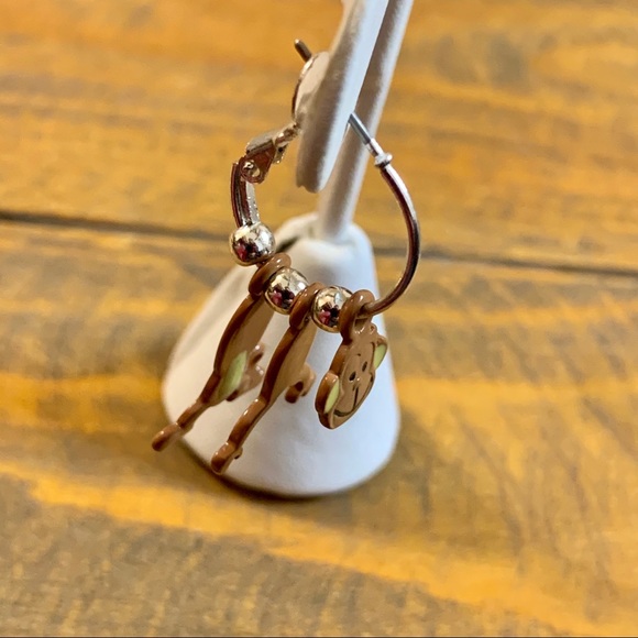 3/$20 Monkey Hoop Dangle Swing Earrings - Picture 4 of 7